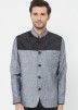 Buy Grey Linen Jodhpuri Jacket for Men Online USA