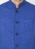 Royal Blue Readymade Bandhgala Jodhpuri Jacket