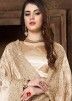 Golden Zari Embroidered Silk Wedding Saree
