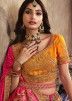 Banarasi Silk Zari Woven Bridal Lehenga Choli In Yellow