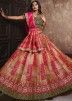 Multicolor Banarasi Silk Zari Woven Work  Bridal Lehenga & Choli