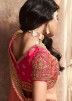 Shaded Pink Banarasi Silk Bridal Lehenga Choli In Zari Woven Work