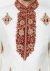 White Art Silk Groom Sherwani With Breeches