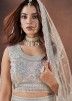Off White Sequins Embellished Lehenga Choli In Net