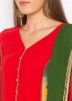 Red Readymade Tie-Dye Printed Pant Salwar Suit