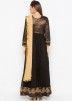 Black Embroidered Readymade Anarkali Suit
