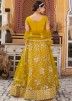 Yellow Embroidered Lehenga Choli In Net