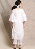 White Bell Sleeved Readymade Pant Salwar Suit