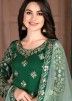 Green Art Silk Mirror Work Punjabi Salwar Suit