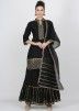 Black Gota Patti Embellished Readymade Gharara Suit