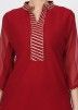 Red Gota Patti Embellished Readymade Gharara Suit