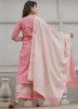 Peach Bandhej Printed Readymade Cotton Palazzo Suit
