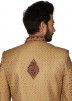 Beige Embroidered Readymade Groom Sherwani