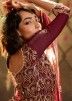 Maroon Net Embroidered Gharara Suit With Dupatta