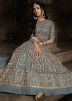 Sonal Chauhan Grey Embroidered Frilled Style Anarkali Suit