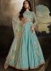 Sonal Chauhan Blue Net Embroidered Twin Layered Suit