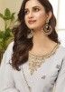 Grey Pakistani Sharara Suit with Dupatta