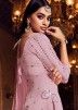 Mirror Embroidered Pink Sharara Suit Set