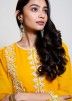 Yellow Readymade Twin Layered Suit With Dupatta