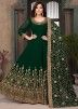 Green Abaya Style Georgette Salwar Kameez