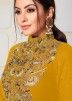 Yellow Embroidered Slitted Georgette Salwar Kameez