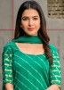 Green Readymade Chiffon Leheria Salwar Kameez