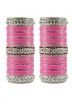 Shop Pink Stone Studded Bridal Indian Bangle Set Online Shopping