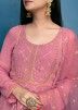 Pink Sequined Readymade Georgette Anarkali Suit 