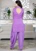 Embroidered Purple Readymade Suit With Sharara