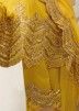 Yellow Embroidered Straight Cut Pant Suit