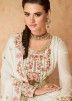 Embroidered White Pakistani Sharara Suit Set