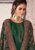 Green Straight Cut Embroidered Pant Salwar Suit