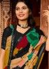 Multicolor Printed Georgette Saree With Blouse