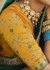 Turquoise Bridal Woven Pallu Saree