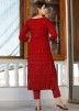 Maroon Readymade Embroidered Pant Salwar Suit