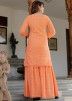 Readymade Orange Embroidered Palazzo Suit Set