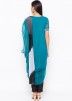 Readymade Turquoise Embroidered Pant Salwar Suit