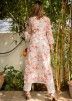 White Readymade Floral Printed Pant Suit Set