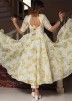 White Floral Printed Readymade Anarkali Suit