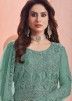 Green Net Embroidered Anarkali Salwar Suit