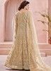 Embroidered Anarkali Style Suit In Yellow