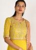 Yellow Readymade Embroidered Anarkali Salwar Suit