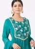Blue Embroidered Readymade Anarkali Salwar Suit
