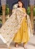 Readymade Yellow Chanderi Anarkali Suit