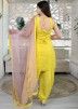 Readymade Yellow Embroidered Punjabi Suit