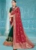 Tamanna Bhatia Green And Red Wedding Indian Bollywood Sarees