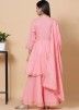 Pink Gota Work Readymade Sharara Suit In Cotton