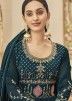 Blue Embroidered Abaya Style Anarkali Salwar Suit