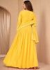 Yellow Georgette Embroidered Anarkali Suit