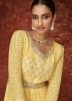Yellow Anarkali Suit With Chiffon Dupatta